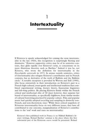 1 Intertextuality