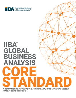 IIBA Global Business Analysis Core Standard.Book