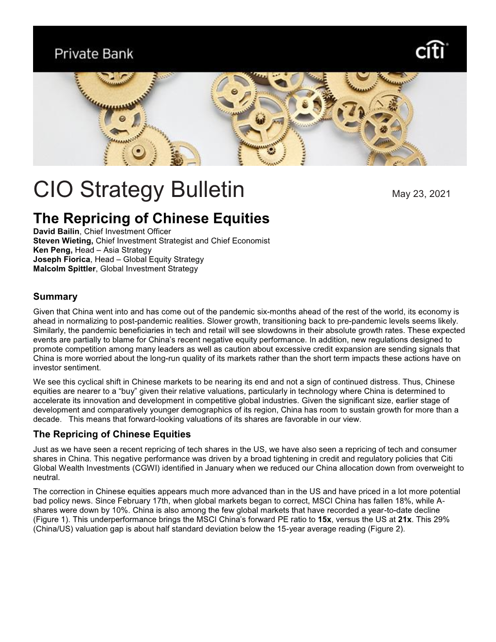 CIO Strategy Bulletin May 23, 2021