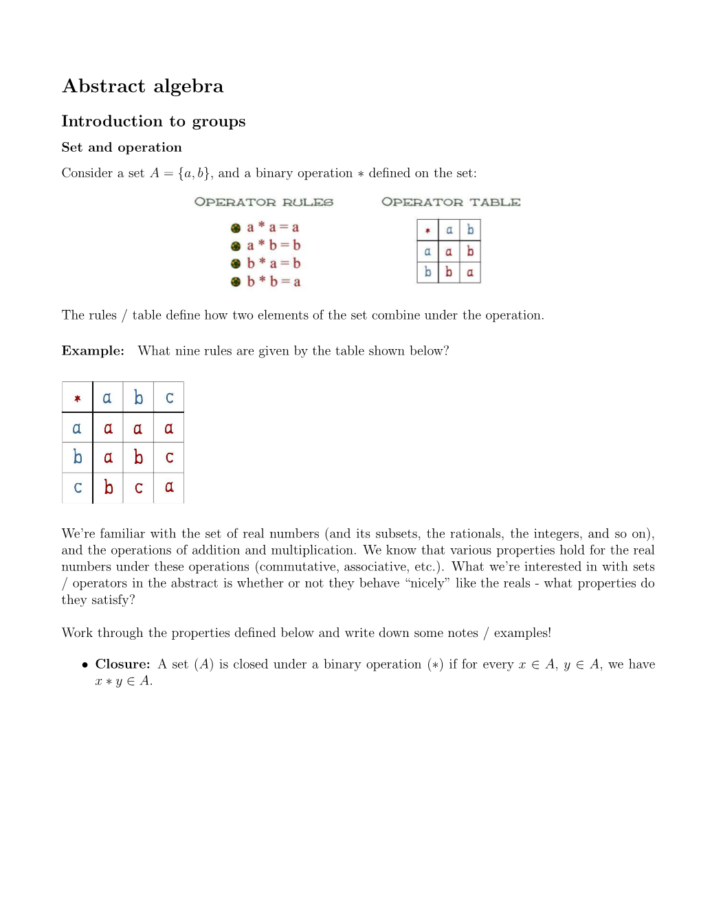 Abstract Algebra