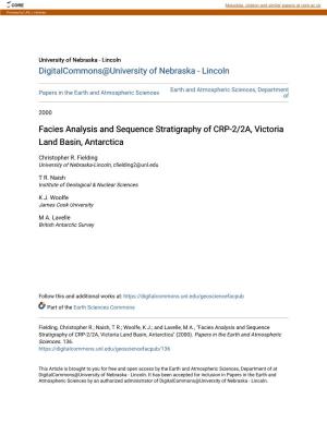 Facies Analysis and Sequence Stratigraphy of CRP-2/2A, Victoria Land Basin, Antarctica