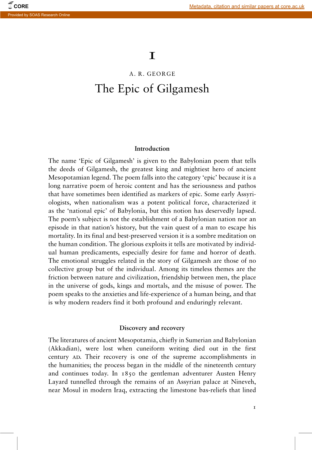 The Epic of Gilgamesh