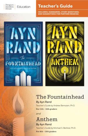 Teachers Guide to Ayn Rand's the Fountainhead and Anthem