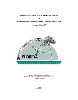 Current Biological Health and Water Quality of the Econlockhatchee