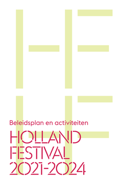 Beleidsplan En Activiteiten Festival HF2021-2024 HF