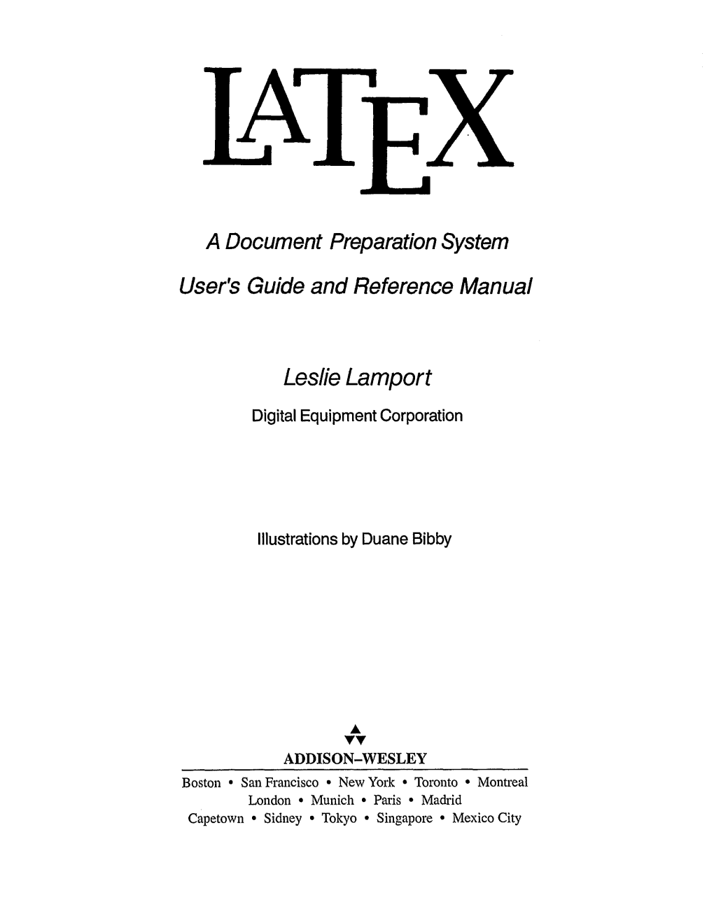 A Document Preparation System User's Guide and Reference