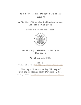 John William Draper Family Papers