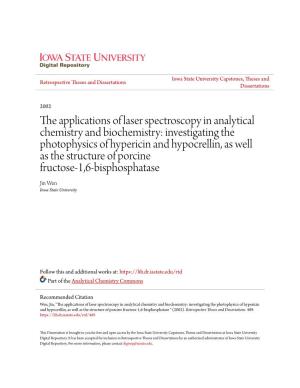 The Applications of Laser Spectroscopy in Analytical
