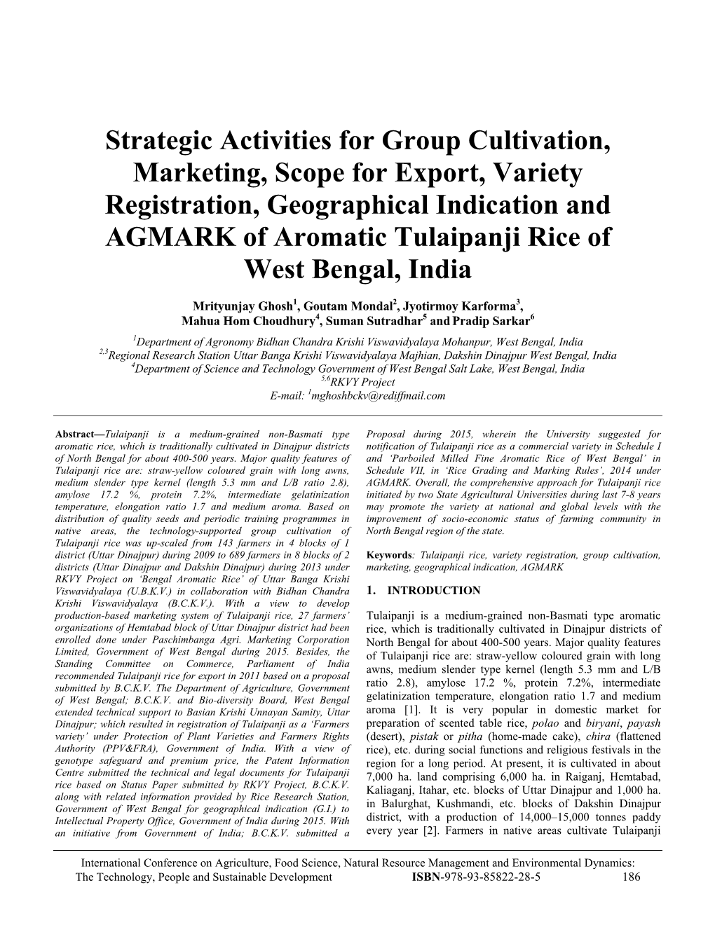 Strategic Activities for Group Cultivation, Marketing, Scope For