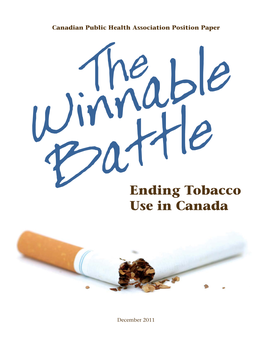 Ending Tobacco Use in Canada