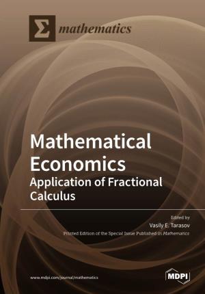 Mathematical Economics﻿ • Vasily E
