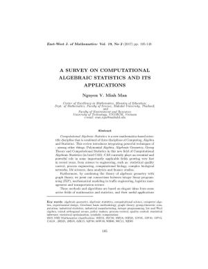 A Survey on Computational Algebraic Statistics and Its Applications