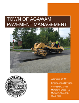 Town of Agawam Pavement Management