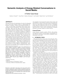 Semantic Analysis of Energy-Related Conversations in Social Media