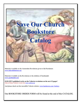 Save Our Church Bookstore Catalog