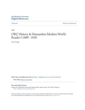 ORU History & Humanities Modern World