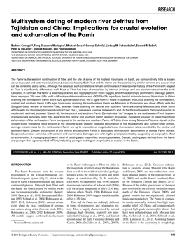 RESEARCH Multisystem Dating of Modern River