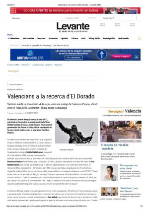 Valencians a La Recerca D'el Dorado ­ Levante­EMV