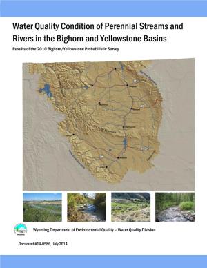 Water Quality Condition of Perennial Streams and Rivers in the Bighorn and Yellowstone Basins