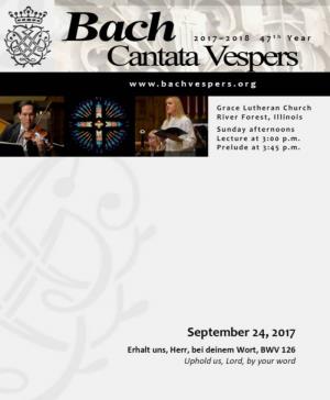 September Cantata Bulletin