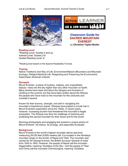 Everest Teacher’S Guide P.1