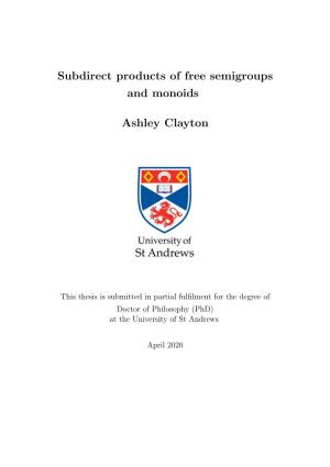 Subdirect Products of Free Semigroups and Monoids