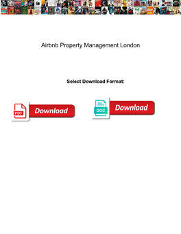 Airbnb Property Management London