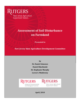 Assessment of Soil Disturbance on Farmland