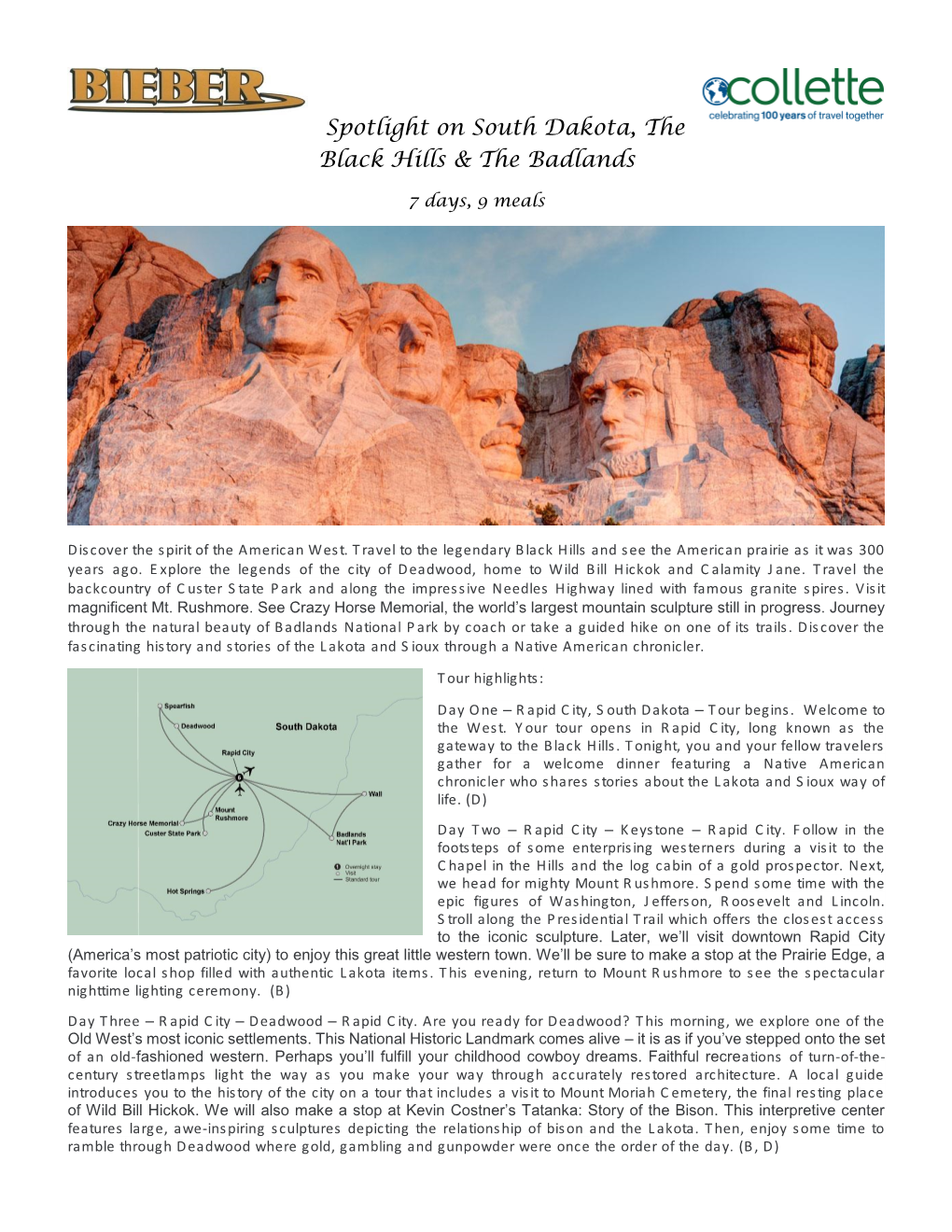 Spotlight on South Dakota, the Black Hills & the Badlands