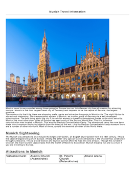 Munich Travel Information