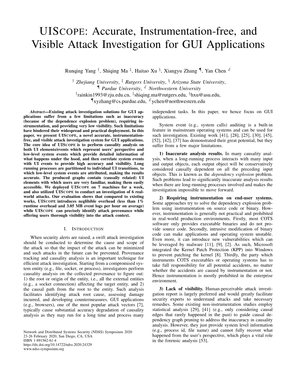 Accurate, Instrumentation-Free, and Visible Attack Investigation for GUI Applications