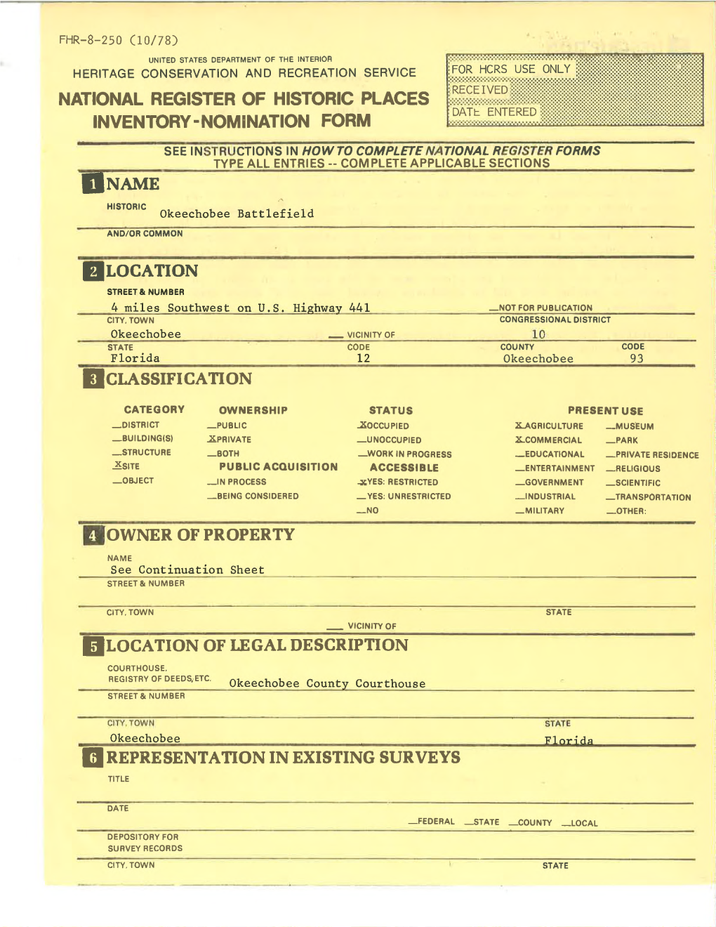 State Historic Preservation Officer Certification the Evaluated Significance of This Property Within the State Is