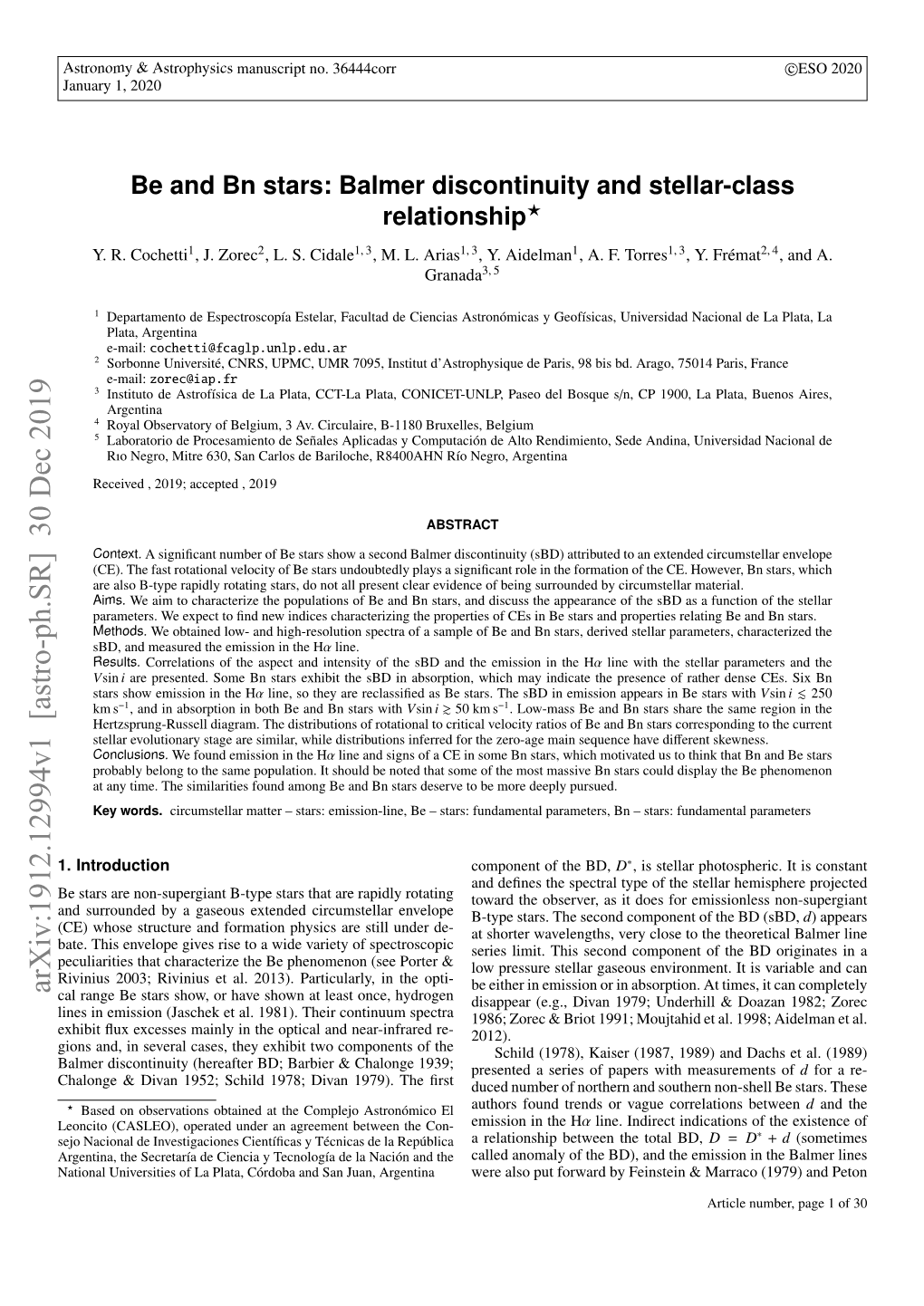 Be and Bn Stars: Balmer Discontinuity and Stellar-Class Relationship? Y