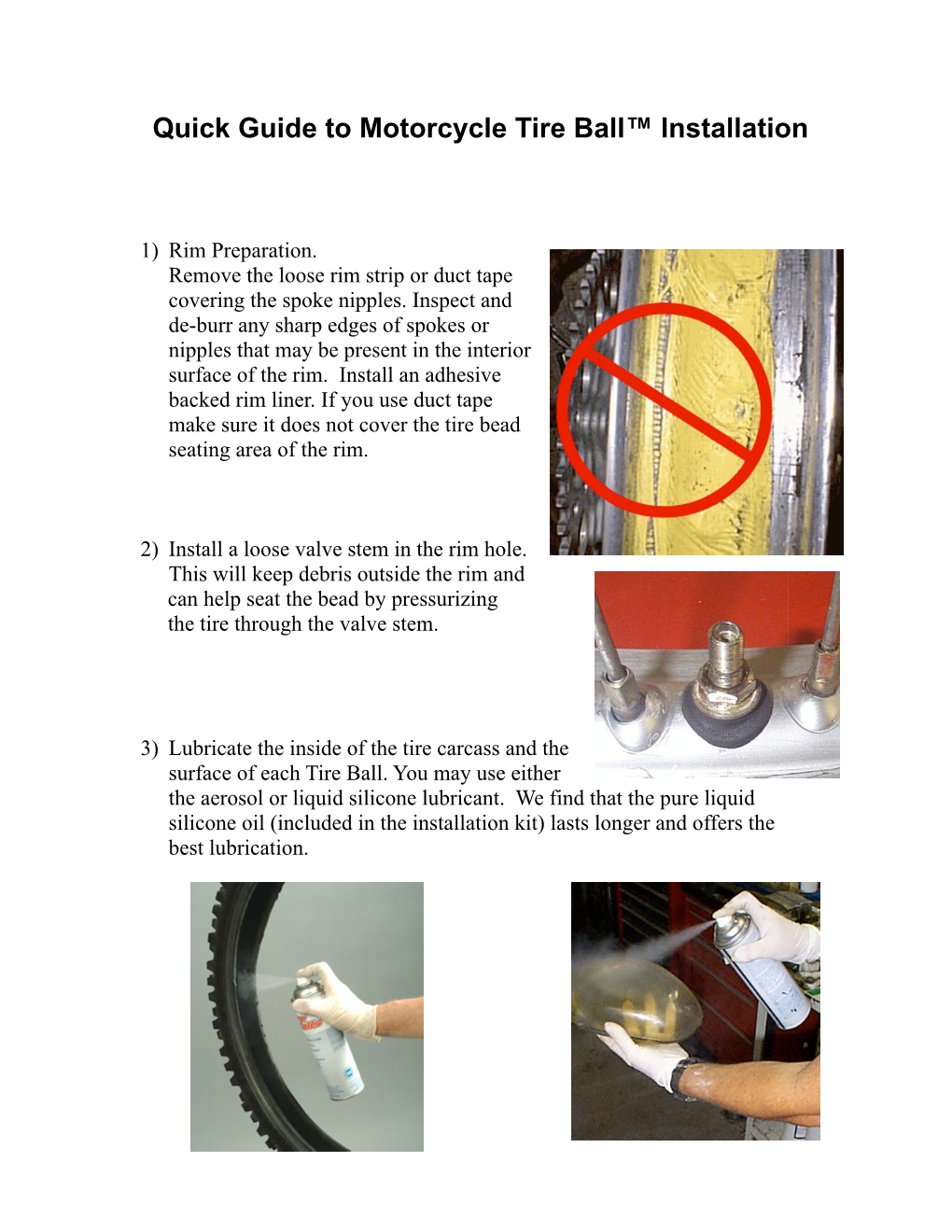 Tireballs ATV Accessories & Part Installation Instructions