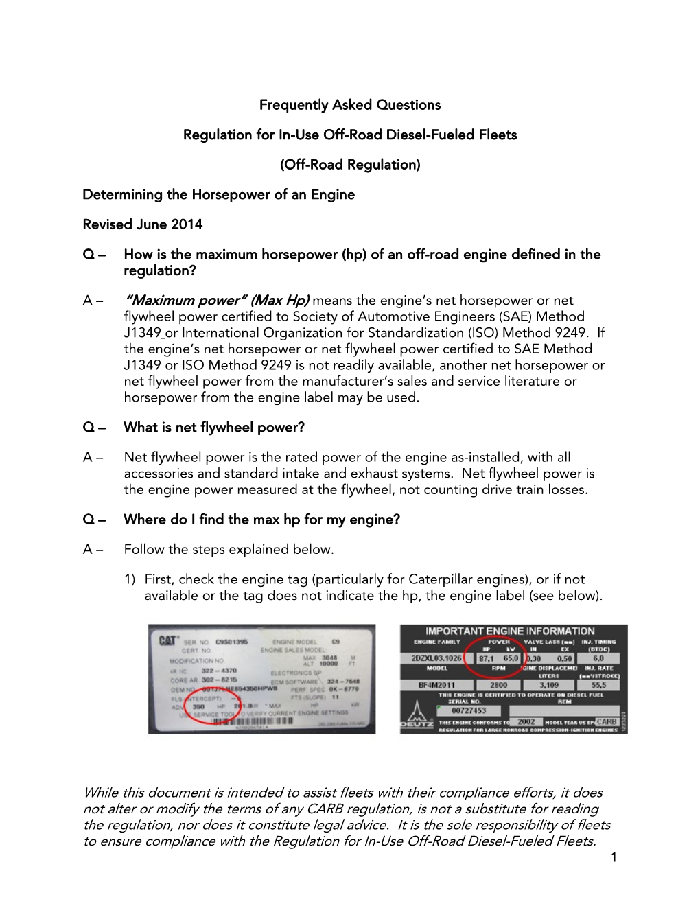 Determining the Horsepower of an Engine