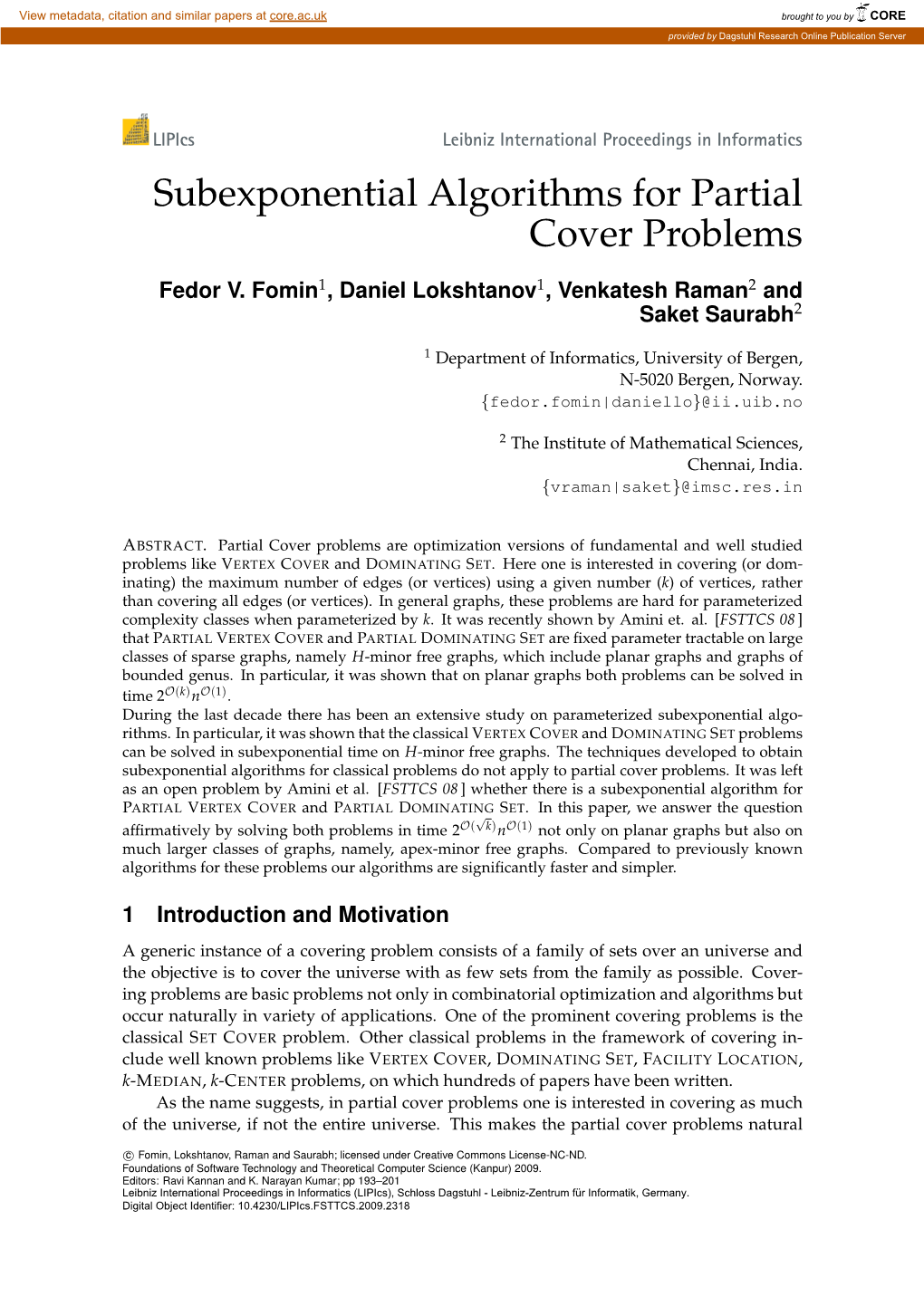 Subexponential Algorithms for Partial Cover Problems