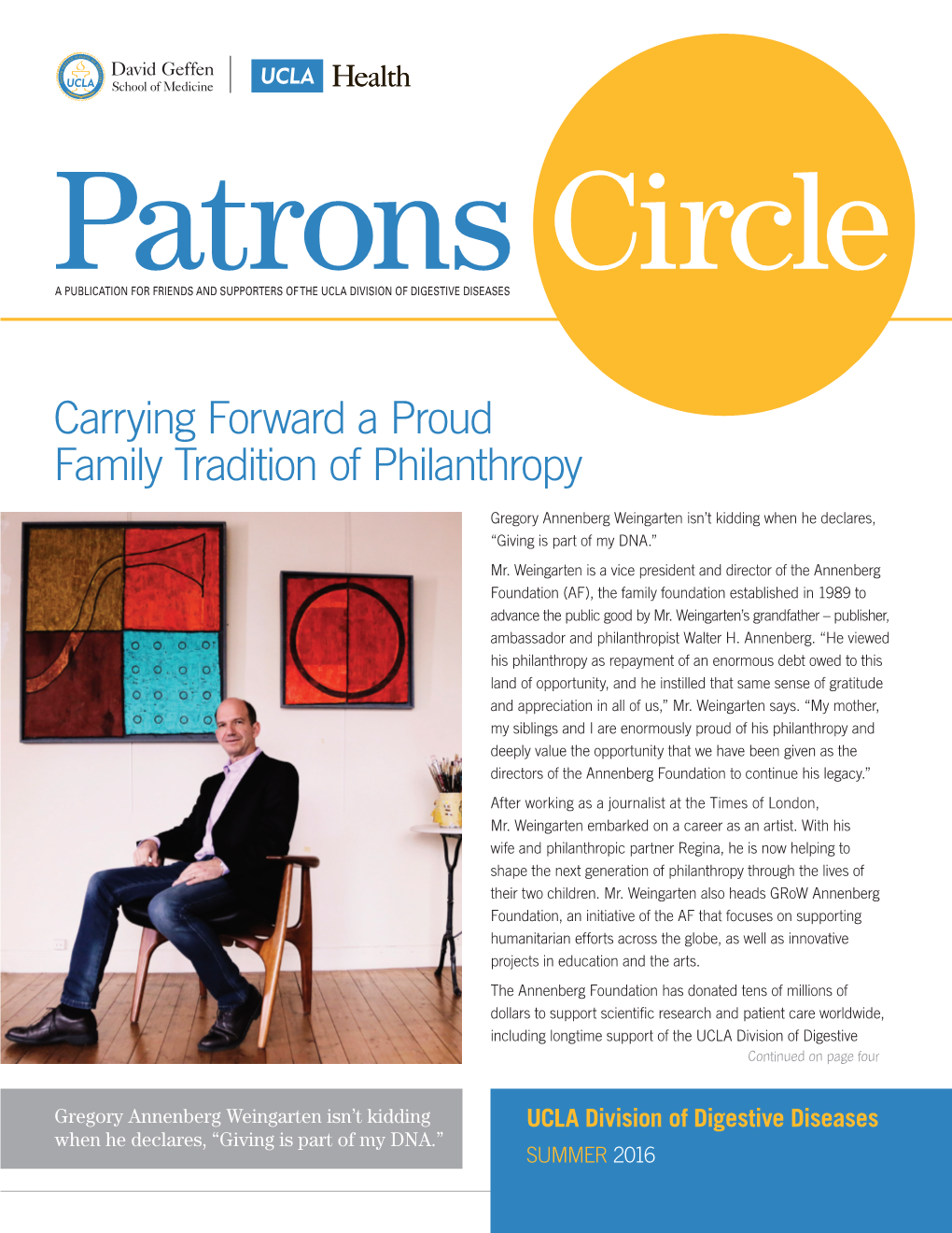 Carrying Forward a Proud Family Tradition of Philanthropy