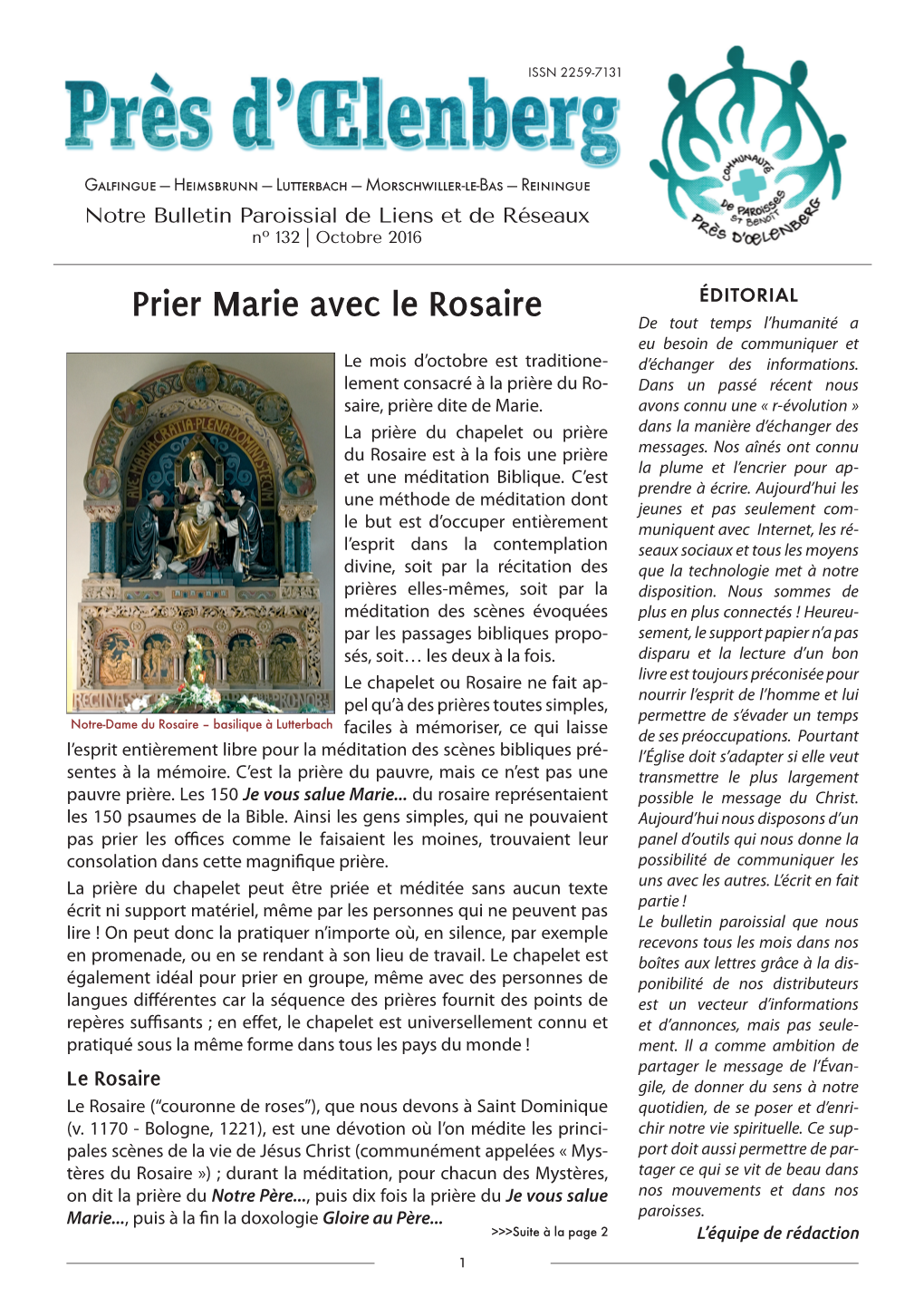 Prier Marie Avec Le Rosaire De Tout Temps L’Humanité a Eu Besoin De Communiquer Et Le Mois D’Octobre Est Traditione- D’Échanger Des Informations