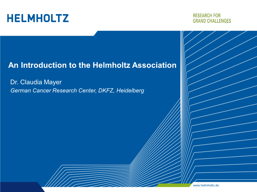 An Introduction to the Helmholtz Association