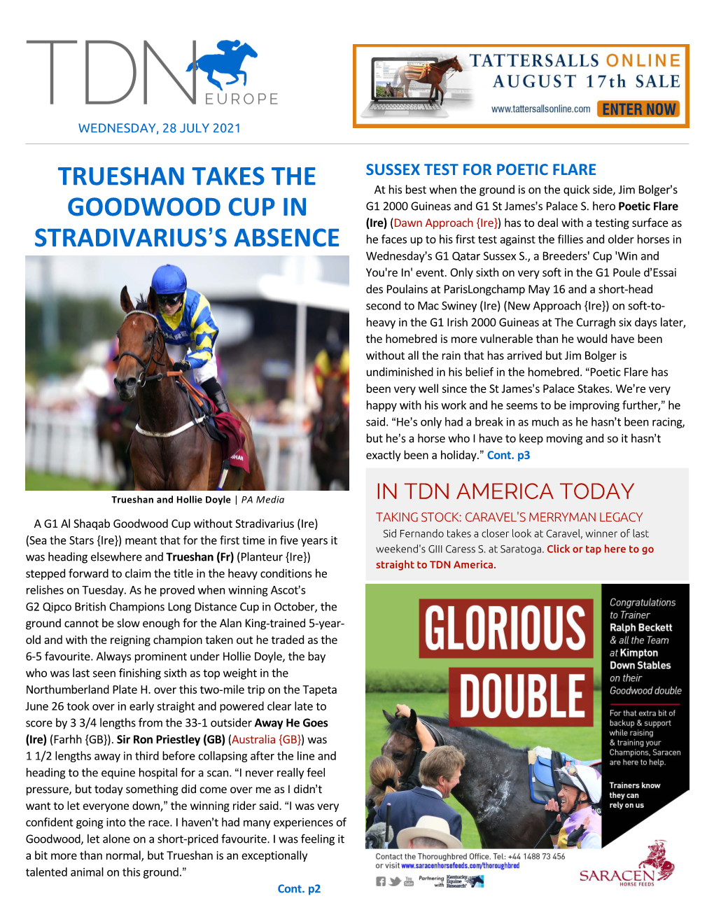 Tdn Europe • Page 2 of 14 • Thetdn.Com Wednesday • 28 July 2021
