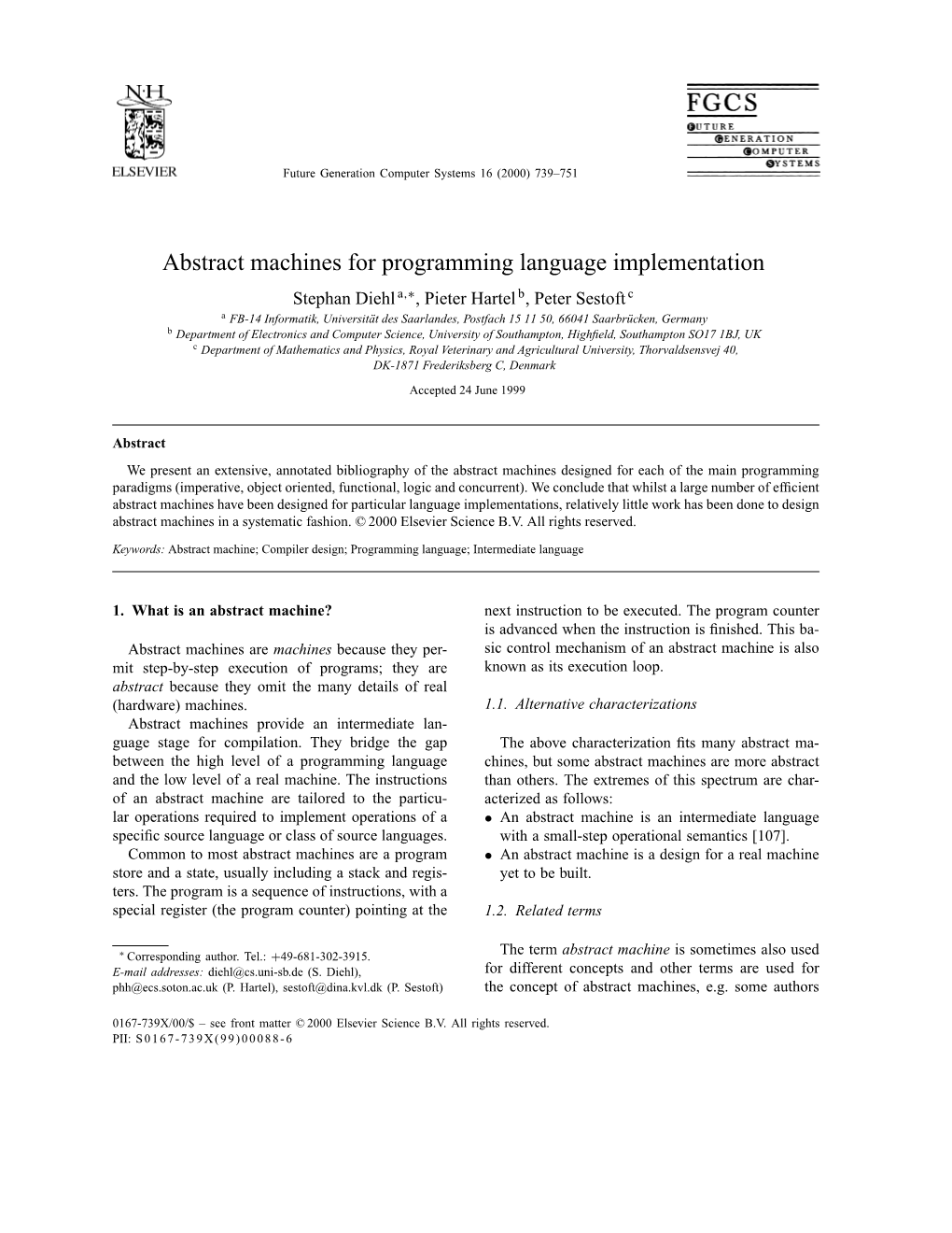 Abstract Machines for Programming Language Implementation