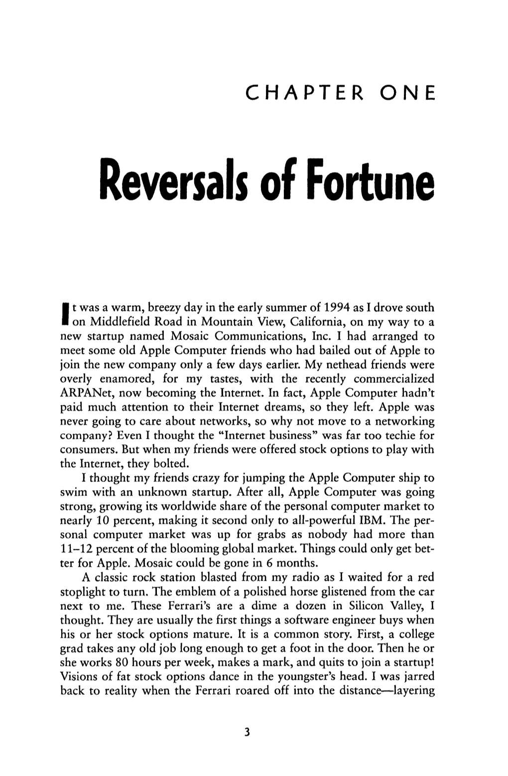 Reversals of Fortune