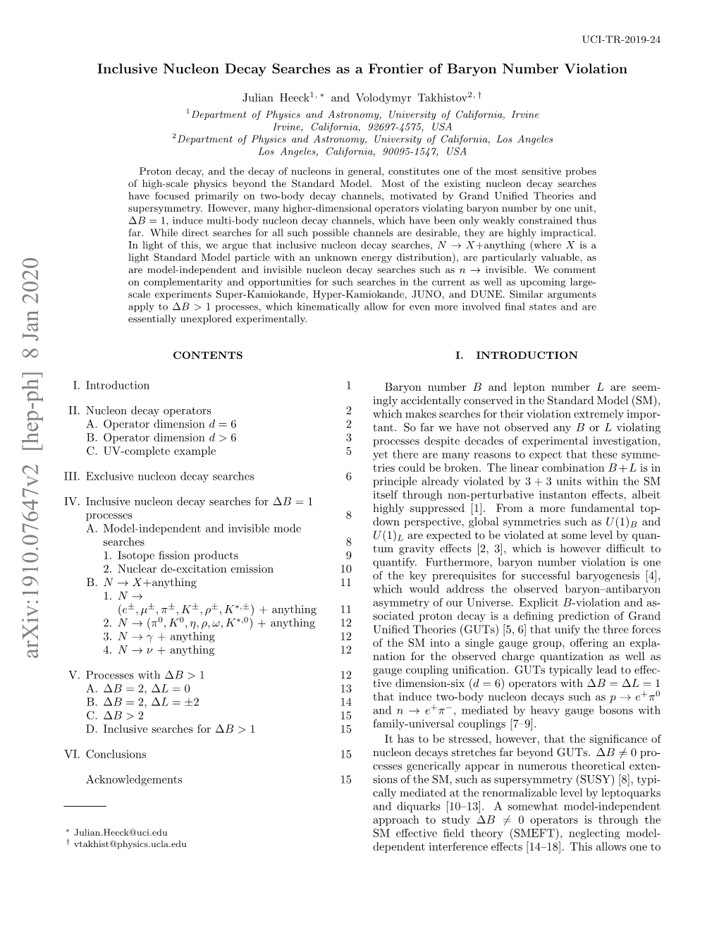 Inclusive Nucleon Decay Searches As a Frontier of Baryon Number Violation