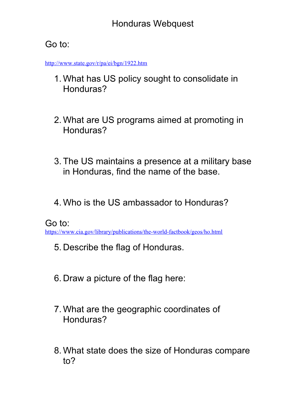 1. What Has US Policy Sought to Consolidate in Honduras?