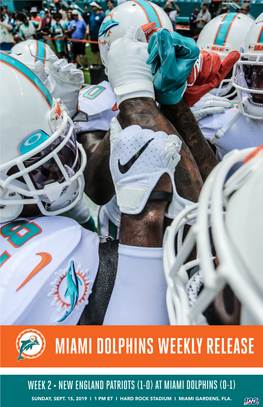 Miami Dolphins Weekly Release