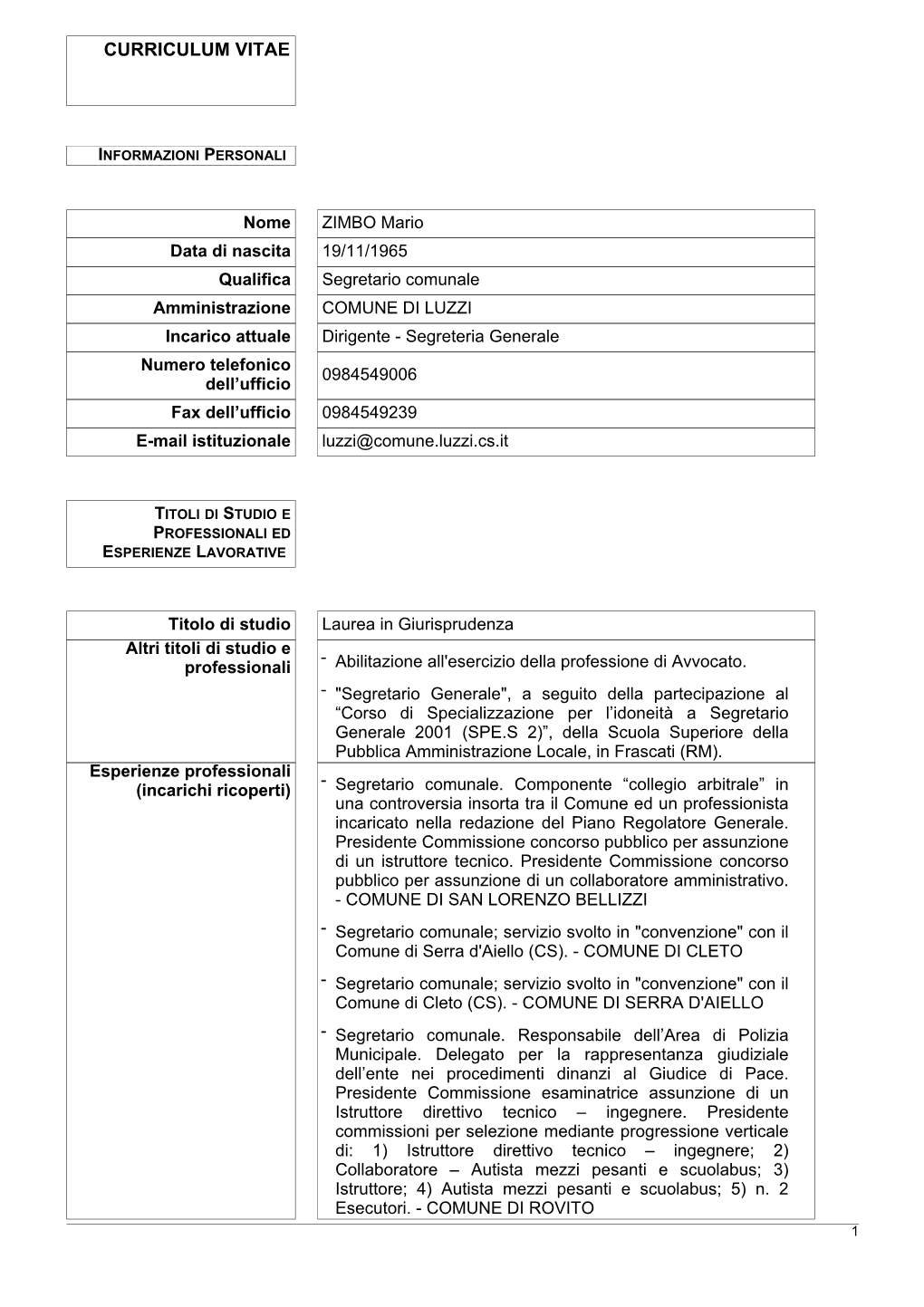 Curriculum Vitae