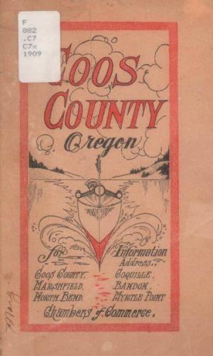 Coos County, Oregon, Is Located in the South- Western Part of the State on the Pacific Slope