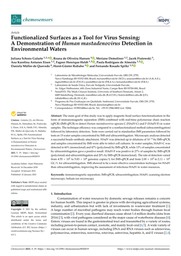 Functionalized Surfaces As a Tool for Virus Sensing: a Demonstration of Human Mastadenovirus Detection in Environmental Waters