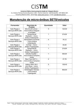 Manutenção Micro-Ônibus SETS E Veículos