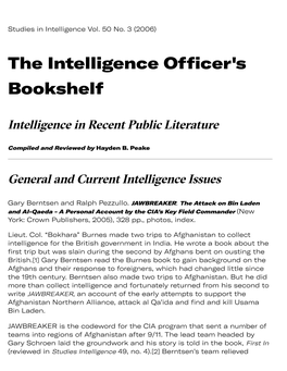The Intelligence Officer's Bookshelf